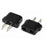 ADAPTADOR DE CORRIENTE - REDONDO A PLANO NEGRO 9618