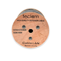 BOBINA DE CABLE UTP PARA EXTERIOR CAT5E  70CU 30AL TECLAM