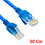 CABLE DE RED CAT 5E 30CM AZUL QP-501F100A