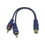 CABLE EN Y 2 RCA MACHO A 1 RCA HEMBRA AZUL 20CM HD-214600B