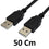 EXTENSION USB 2.0 MACHO A MACHO 50CM ANERA AE-USBAM/AM-50CM