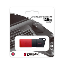 MEMORIA USB 128GB 3.2 KINGSTON ROJO Y NEGRO  DTXM/128GB