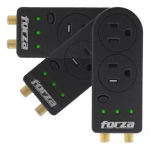 PROTECTOR / VOLTAJE / FORZA / 120V / 1400J / 2 NEMA / 2 COAX / UR100FOR40 / FVP0200C / ZION-2K30 / NEGRO