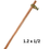 VARILLA DE COBRE 1.2M x 1/2 CON CONECTOR