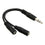 CABLE ADAPTADOR EN Y 3.5MM MACHO A DOS 3.5MM HEMBRA AUDIO Y MICROFONO ANERA AE-3.5MMM-2F01-30CM