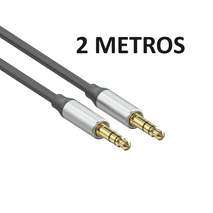 CABLE / AUXILIAR / 3.5MM MACHO A MACHO / 2M / ANERA / AE-AUX3.5MM-2M-BK