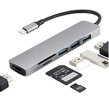ADAPTADOR TIPO C 6 EN 1 HDMI USB3.1 HUB3P ALUMINIO BYL-2010N3