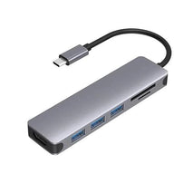 ADAPTADOR TIPO C 6 EN 1 HDMI USB3.1 HUB3P ALUMINIO BYL-2010N3