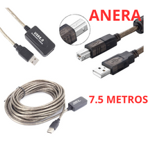 CABLE USB 2.0 PARA IMPRESORA ANERA 7.5M AMPLIFICADA AE-USBAM-BM-7.5M-CP