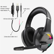 AUDIFONO / CABLEADO / BEEXCELLENT / GM-7 / GAMING / NEGRO Y GRIS