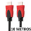 CABLE HDMI 10 METROS CORDON NEGRO Y ROJO