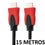 CABLE HDMI 15 METROS CORDON NEGRO Y ROJO