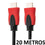 CABLE HDMI 20 METROS CORDON NEGRO Y ROJO