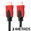 CABLE HDMI 3 METROS CORDON NEGRO Y ROJO