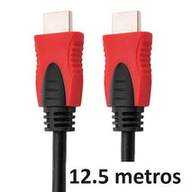 CABLE / HDMI MACHO A MACHO / CORDON / NEGRO Y ROJO / 12.5M