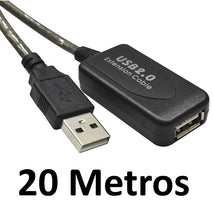 EXTENSION USB 2.0 MACHO A HEMBRA 20M AMPLIFICADA ANERA AE-USB-EXT-20M