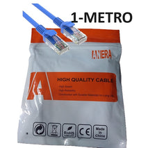 PATCH CORD / ETHERNET / ANERA / 50% COBRE / CAT6 / 1M / AZUL / HD-25111-1M