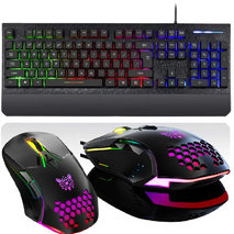 COMO TECLADO Y MOUSE GAMER KOLMAX HUNTER RGB KB-G15L+GM817