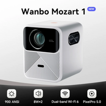 PROYECTOR / XIAOMI / WAMBO / 900 ANSI LUMENES / FHD 1080P / 8Wx2 / AV / USB / HDMI / 2GB RAM / 32GB ROM / WIFI 6 2G 5GB / BLUETOOTH 5.0 / ANDROID 9.0 / MOZART 1