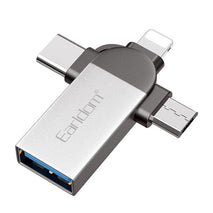 OTG  3 EN USB HEMBRA A TIPO C - IPHONE - V8 EARLDOM ET-OT93