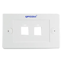 PLACA DOBLE PARA PUNTO DE RED CAT 5 QPCOM QP-WPH2