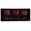 RELOJ / DIGITAL / PARED / LUZ LED ROJA / CALENDARIO / ALARMA / USB / 36 X 3 X 15CM / JH3615