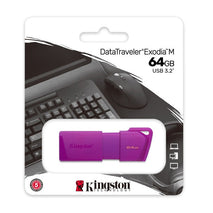 PENDRIVE / KINGSTON / 64GB / USB 3.2 / EXODIA M / MORADO NEON / KC-U2L64-7LP