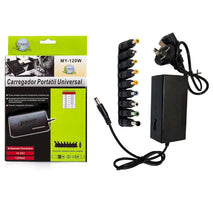 CARGADOR / UNIVERSAL / 11 PLUG / 12V A 24V / 120W / MY-120W