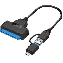 CABLE ADAPTADOR CONVERTIDOR DE USB TIPO C 3.0 MACHO A SATA 2.0 HDD ANERA AE-USB3.0SA02-C