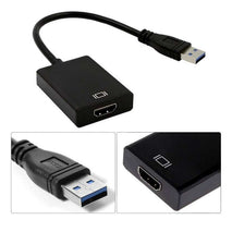 CABLE ADAPTADOR CONVERTIDOR DE USB MACHO 3.0 A HDMI HEMBRA FULL HD 1080P ANERA AE-USB3.0HD06