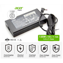 CARGADOR / LAPTOP / ACER / 19V / 7.10A / 5.5*1.7MM - 155 (ORIGINAL) (GAMER)