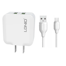 CARGADOR CELULAR TIPO C DUAL LDNIO A221