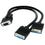 CABLE VGA EN Y 1 VGA MACHO A 2 VGA HEMRAS 30CM ANERA AE-HD15M HD15F/2-30CM