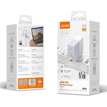 CARGADOR CELULAR TIPO C-USB HEMBRA 65W LDNIO A2620C