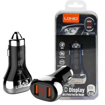 CARGADOR VEHICULAR V8 USB 3.0 2P LDNIO C2