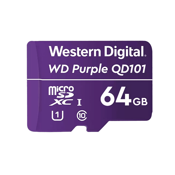 MEMORIA MICRO SD WESTER DIGITAL PURPLE ESPECIAL PARA CAMARAS 64GB ...
