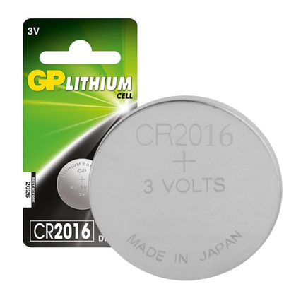 GP Batteries Pila de Boton de Litio GP Lithium Coin CR2016 5's, Tira con 5  Unidades, 3V