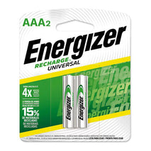 PILAS BATERÍAS RECARGABLES AAA DOS UNIDADES 700MAH ENERGIZER AAA-BP2