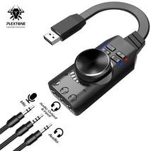 TARJETA ADAPTADOR DE SONIDO USB 7.1 EXTERNA 1MIC / 2AUD PLEXTONE GS3 MARK II